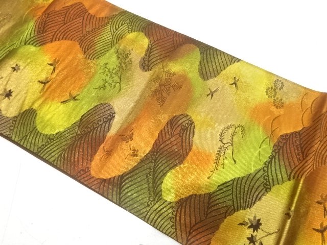 JAPANESE FUKURO OBI / UNUSED / WOVEN MICHINAGADORI